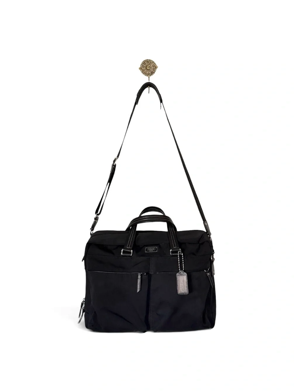 Coach Varick Briefcase | Black Nylon Laptop Bag | Professional Commuter